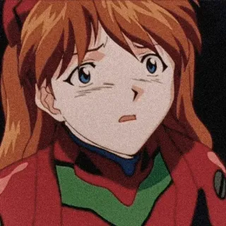 😦 43f699a0 Asuka Langley Soryu Neon Genesis Evangelion Anime, Evangelion, Asuka, Personnage, Dessin animé telegram sticker