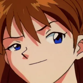 😏 4f3b2a07 Asuka Langley Soryu Neon Genesis Evangelion Anime, Personnage, Expression, Asuka, Evangelion telegram sticker