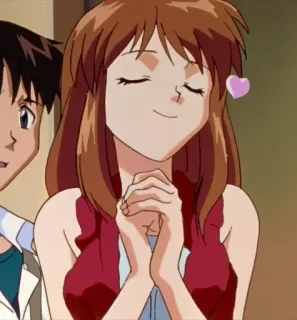 🥰 6ab093de animé, fille, coeur, souriant, amour telegram sticker