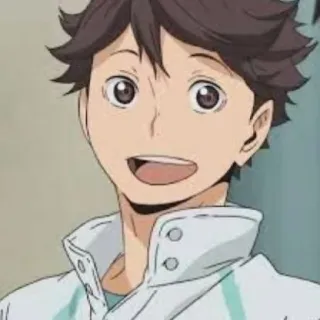 🦉 2c6610aa Oikawa Tooru Haikyuu!! 애니메이션, 하이큐, 오이카와 토오루, 배구, 캐릭터, 만화 telegram sticker