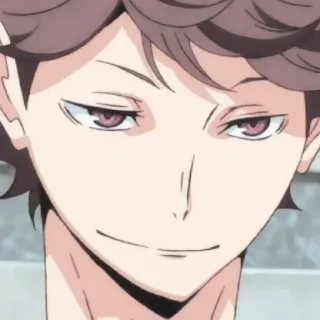 🦉 31158fad Tooru Oikawa Haikyuu!! 애니메이션, 하이큐, 오이카와, 배구, 스포츠 애니, 캐릭터 telegram sticker