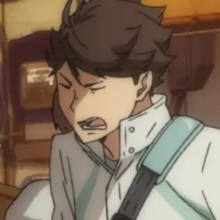 🦉 43b35878 Oikawa Tooru Haikyuu!! 애니메이션, 하이큐, 오이카와 토오루, 캐릭터, 스티커 telegram sticker