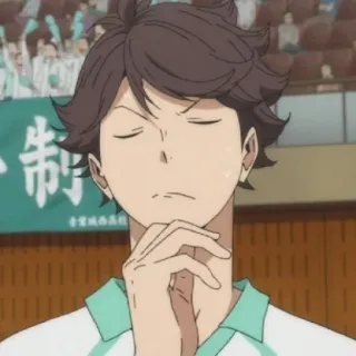 🦉 4ac56035 Oikawa Haikyuu!! 애니메이션, 하이큐, 배구, 오이카와 토오루, 캐릭터, 만화 telegram sticker