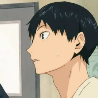 ⚫ b05968c7 Tobio Kageyama Haikyuu!! 애니메이션, 하이큐!!, 카게야마 토비오, 배구, 만화 telegram sticker