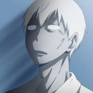 ⚫ eee9c194 애니메이션, 캐릭터, 단색, 무표정, 무감정 telegram sticker