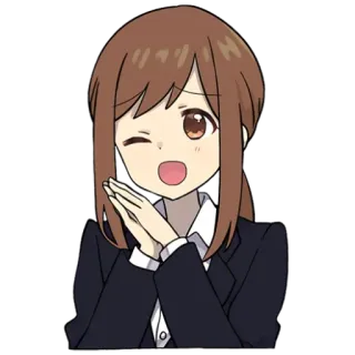 😊 a276bcc3 Fille anime, Femme d'affaires, Clin d'œil, Applaudissements, Mignon, Dessin animé whatsapp sticker