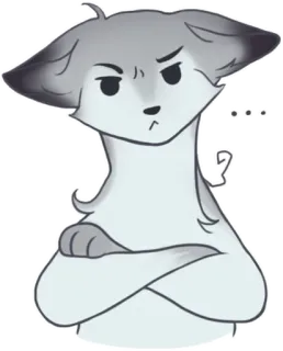 😠 274af35b ... animal, gato, bravo, desenho animado, frustrado, desconfiado telegram sticker