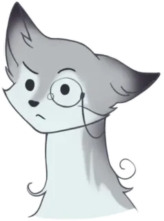 🧐 4e0d1d1b gato, monóculo, animal, fofo, adesivo, desenho animado telegram sticker