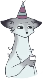 😶 f68aea82 animal, festa, raposa, celebração, adesivo, bebida, fofo telegram sticker