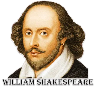 🎭 4d84c30c William Shakespeare WILLIAM SHAKESPEARE William Shakespeare, dramaturge, auteur, littérature, barde, anglais, écrivain, portrait telegram sticker