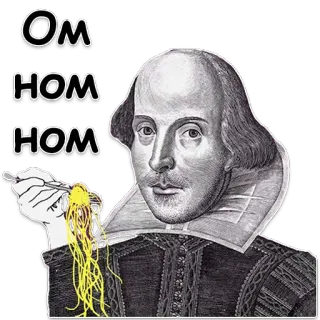 🍝 6d1a128c Shakespeare Om
HOM
HOM Shakespeare, Spaghetti, Pâtes, Personnage historique, Humour, Littérature, Auteur telegram sticker