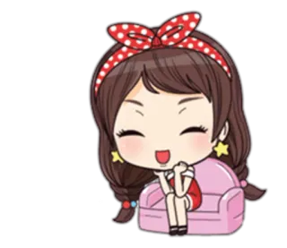 😀 c8da4d9a アニメ, 漫画, 女の子, かわいい, 可愛い, ソファ, アニメガール telegram sticker