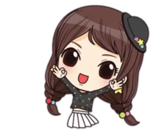 👌 dcec7599 アニメガール, 漫画, かわいい, ちび, 絵文字, 女の子, 可愛い telegram sticker