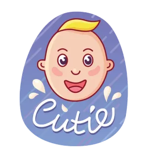 👼 30f337fe Cutie Bebè, Bambino, Carino, Coccole, Adorabile, Sorridendo telegram sticker
