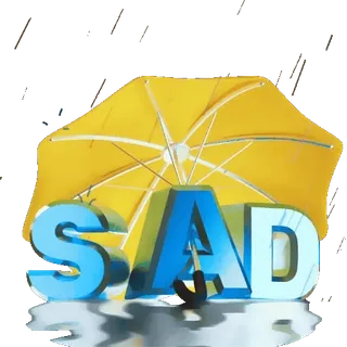 😢 90342261 SAD buồn, ô, mưa, cảm xúc, cảm giác, nỗi buồn telegram sticker