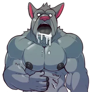 🍔 226c24d6 Фурри, Мускулы, Антропоморфный, Собака whatsapp sticker