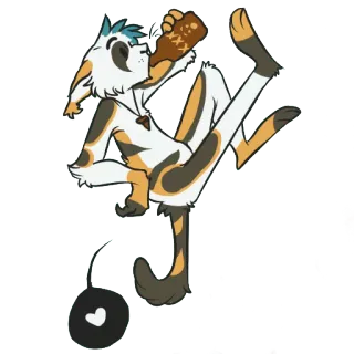 🍺 79c54cfb 猫, 漫画, 動物, 飲み物, 可愛い, 飲んでいる telegram sticker