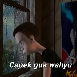 🙂 a690c3a9 Capek gua wahyu เศร้า, หน้าต่าง, อินโดนีเซีย, อินโดนีเซีย telegram sticker