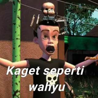 😱 f2092b40 Kaget seperti wahyu ประหลาดใจ, ตกใจ, ซิด, ทอย สตอรี่, อินโดนีเซีย telegram sticker