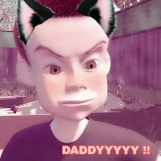 💓 96e5e0b9 Sid Phillips Toy Story DADDYYYYYY !! toy story, sid, ayah, kartun, karakter telegram sticker