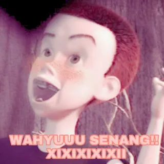 💓 a04b0ae7 WAHYUUU SENANG!! XIXIXIXIXII wahyuuu, senang, bahagia, gembira, semangat telegram sticker