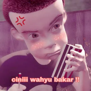 💓 de51666f cinii wahyu bakar !! kartun, marah, Toy Story, Sid Phillips telegram sticker