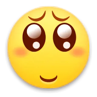 😗 afff9651 Эмодзи, Смайлик, Милый, Желтый, Румянец whatsapp sticker