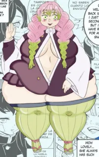 🍔 035df694 Mitsuri Kanroji Demon Slayer animé, personnage, fanart, cheveux roses, yeux verts, Demon Slayer, Mitsuri telegram sticker