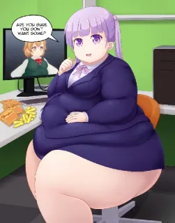 🍔 67b5e93f ARE YOU SURE YOU DON'T WANT SOME? Anime, Bureau, Nourriture, Surpoids, Dessin animé telegram sticker