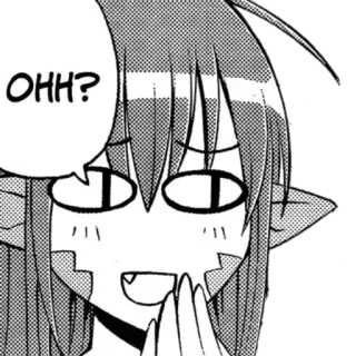 😊 32be524e OHH? anime, manga, espressione, stupido, cartoni animati telegram sticker