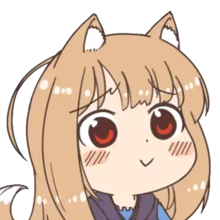 😺 56a6c62b anime, orecchie da cane, carino, cartone animato telegram sticker