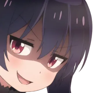 😈 e4e51521 anime, ragazza, altezzosa, cartoni animati telegram sticker