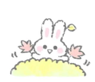 💒 37f4b5d5 兔子, 可爱, 动物, 插画, 贴纸 telegram sticker