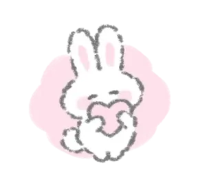 🩺 86e9c0a3 兔子, 兔兔, 爱心, 爱, 可爱 telegram sticker