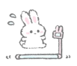 ❔ 88489e64 兔子, 兔兔, 可爱, 动物, 卡哇伊 telegram sticker