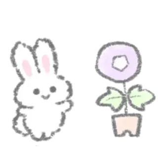 💒 88501134 兔子, 兔兔, 可爱, 贴纸, 卡哇伊, 动物, 绘画 telegram sticker