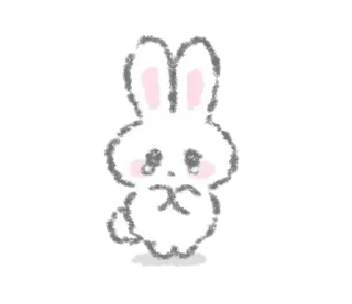 ✉️ d89cc808 兔子, 小兔子, 可爱, 动物, 毛茸茸 telegram sticker