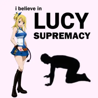 🙇 11b31ad1 Lucy I believe in LUCY SUPREMACY Anime, Vorherrschaft, Cartoon, Lucy, Fanart telegram sticker