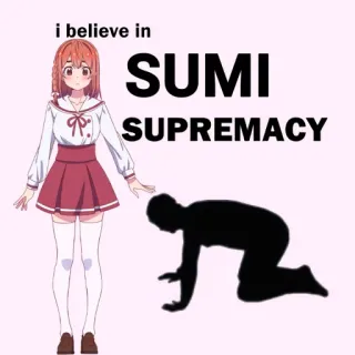 🙇 6597865f Sumi Sakurasawa Rent-A-Girlfriend i believe in SUMI SUPREMACY Anime, Waifu, Sumi Sakurasawa, Rent-a-Girlfriend, Vorherrschaft, Meme, Fanart telegram sticker
