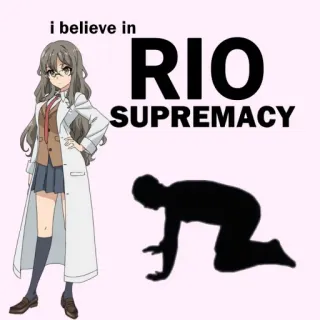 🙇 70323a71 i believe in
RIO
SUPREMACY Anime, Rio, Vorherrschaft, Charakter, Glaube telegram sticker