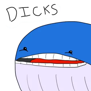 🍆 b60ada86 DICKS クジラ, 漫画, 暴言, 面白い, 海, 海 telegram sticker