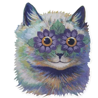🐱 385fc261 猫, 小猫, 动物, 宠物, 花, 花卉, 紫色, 可爱 telegram sticker