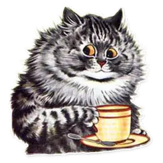 😺 63e59d3f 猫, 动物, 毛茸茸, 茶, 杯子, 小猫 telegram sticker