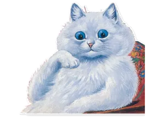 😏 967eb8c4 猫, 白猫, 蓝眼睛, 可爱, 动物, 宠物 telegram sticker