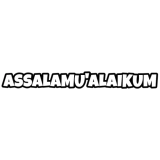 🙏 be12890f ASSALAMU'ALAIKUM islam, assalamualaikum, muslim, salam, damai, arab, agama telegram sticker