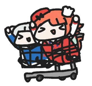 🐱 3adf1369 Anime, Belanja, Teman, Imut, Keranjang, Seru, Keranjang Belanja telegram sticker