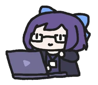 🐱 6650ea29 Anime, Komputer, Kartun, Avatar, Imut telegram sticker