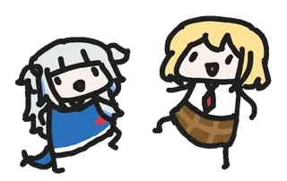 🦈 b60b9560 vtuber, cute, anime, kawaii, digital art, cartoon telegram sticker