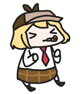 🎉 b7616da3 Amelia Watson vtuber, amelia watson, hololive, anime girl, detective, celebration, party telegram sticker