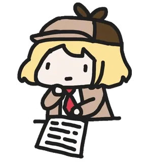 🔰 c644ed0b Amelia Watson amelia watson, vtuber, anime, detective, kawaii telegram sticker